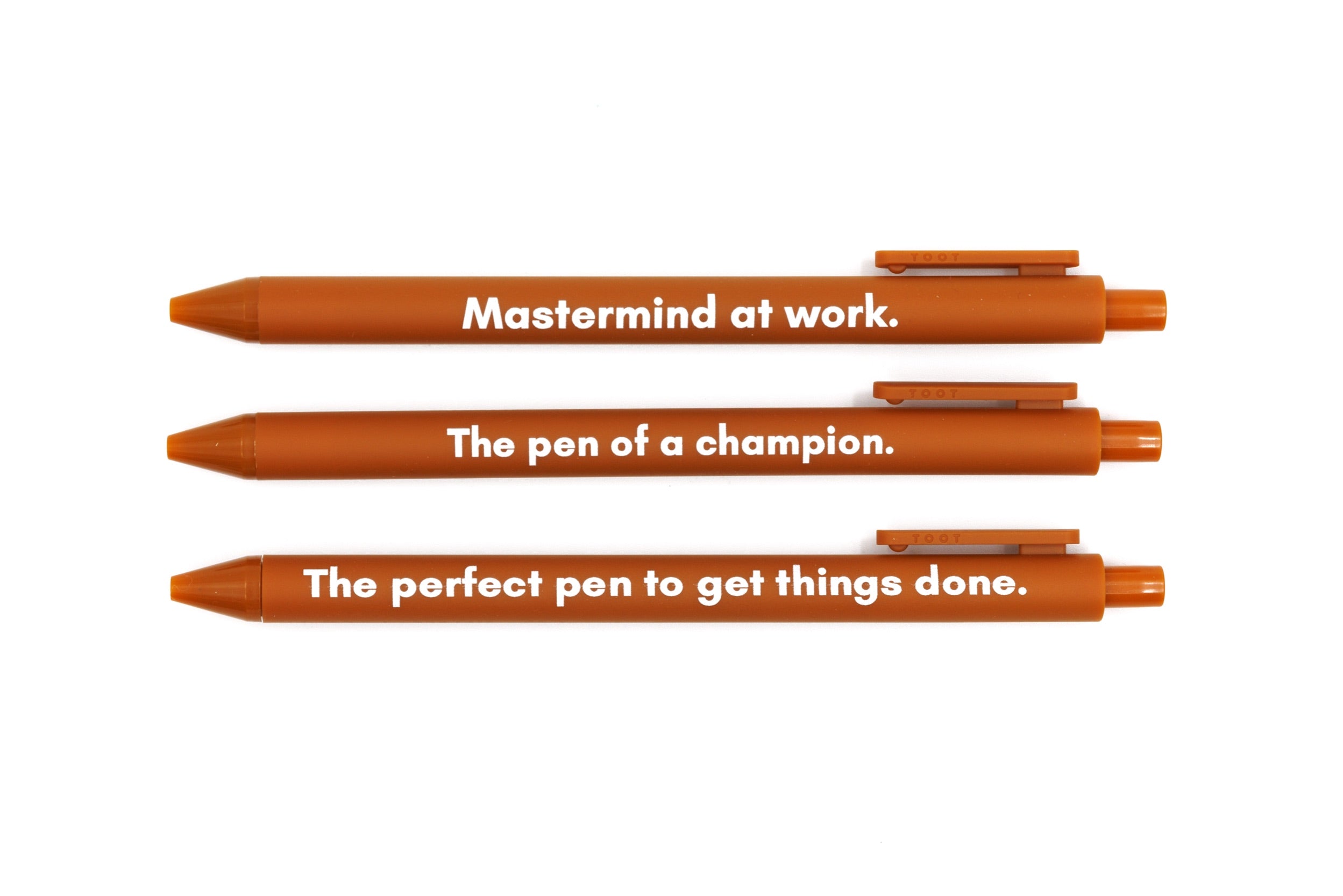 Mastermind Pen Set | Gel Click Pen | 3 Pens in Caramel