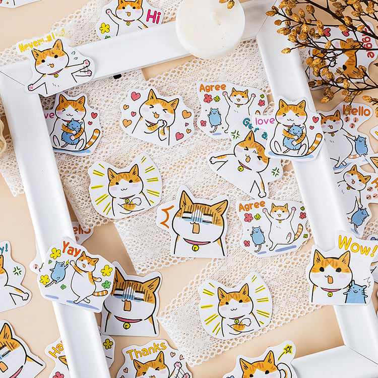 45 Piece Cute Cat Sticker Pack