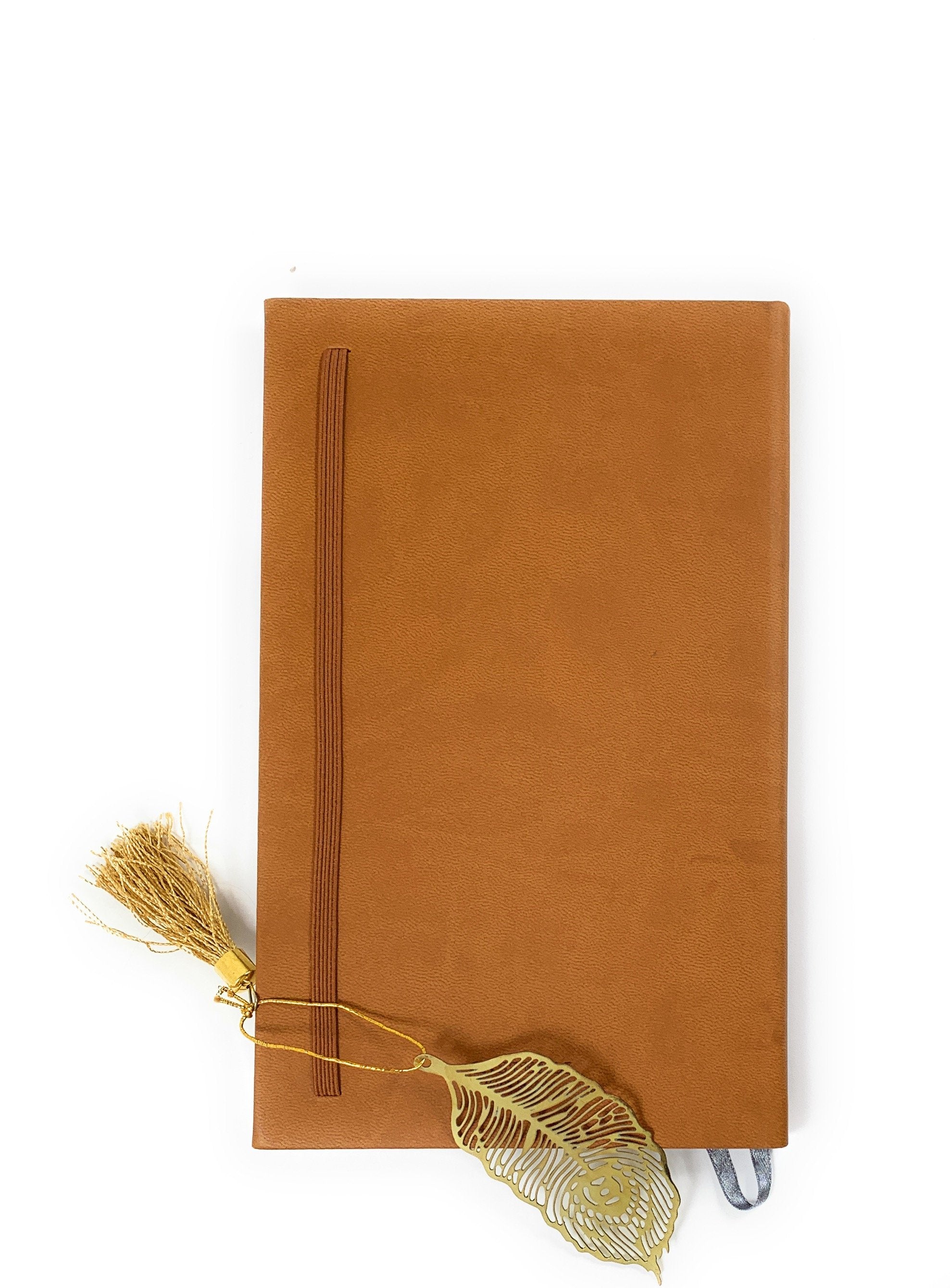 Feather Bookmark with Tassel Golden Finish Set of 6