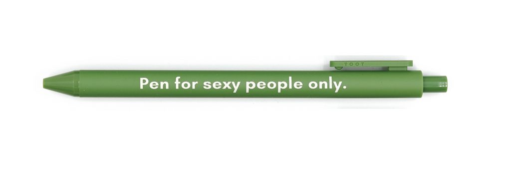 Pen For Sexy People Only Pen | Gel Click Pen in Olive Green