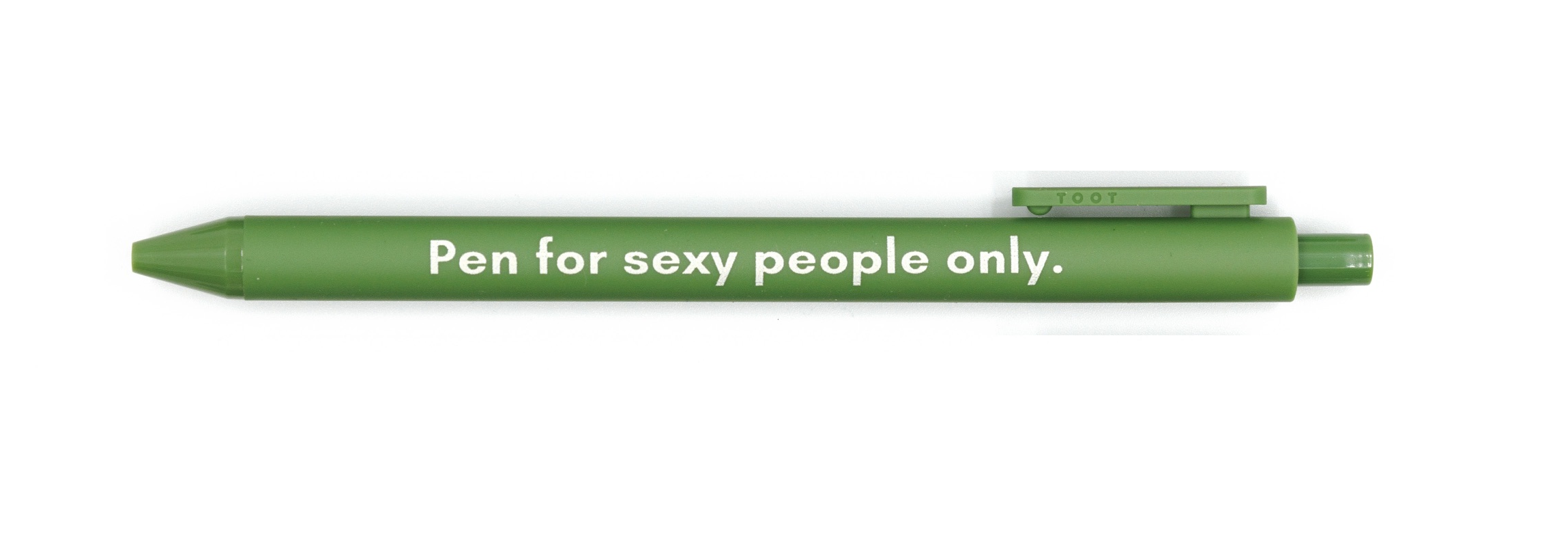 Pen For Sexy People Only Pen | Gel Click Pen in Olive Green